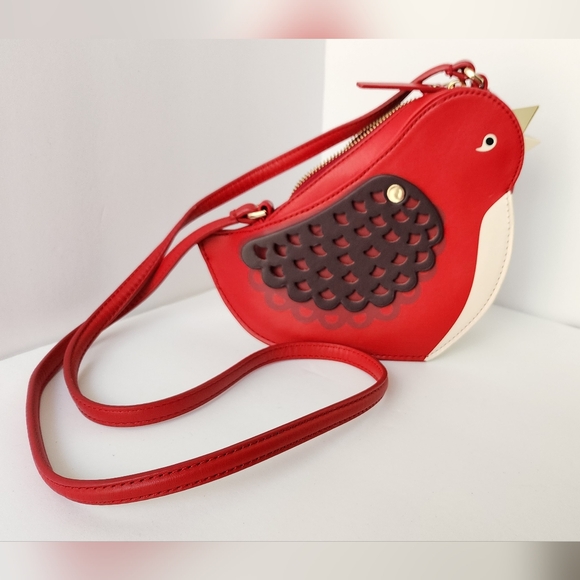 Kate Spade Ooh la la Red Carpet Bird Crossbody Purse 2018 Like New! - Picture 2 of 14